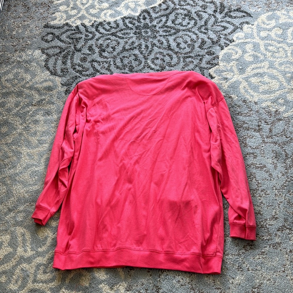 Vintage Simple Addition Button Down Cardigan Pink… - image 6